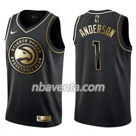 Camiseta Hombre Atlanta Hawks Justin Anderson 1 Nike Negro Golden Edition Swingman